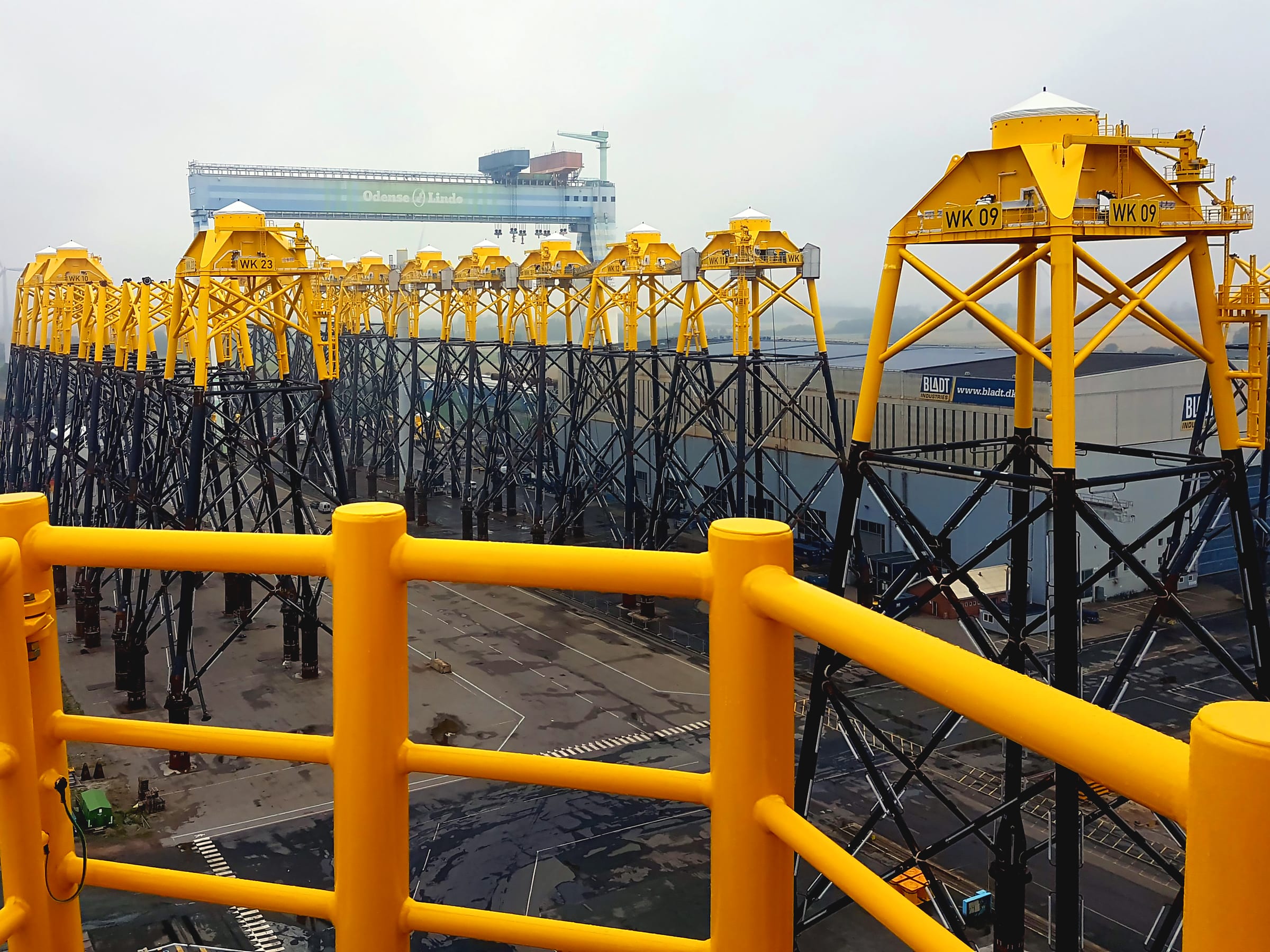Aerogeneradores offshore — vista aérea